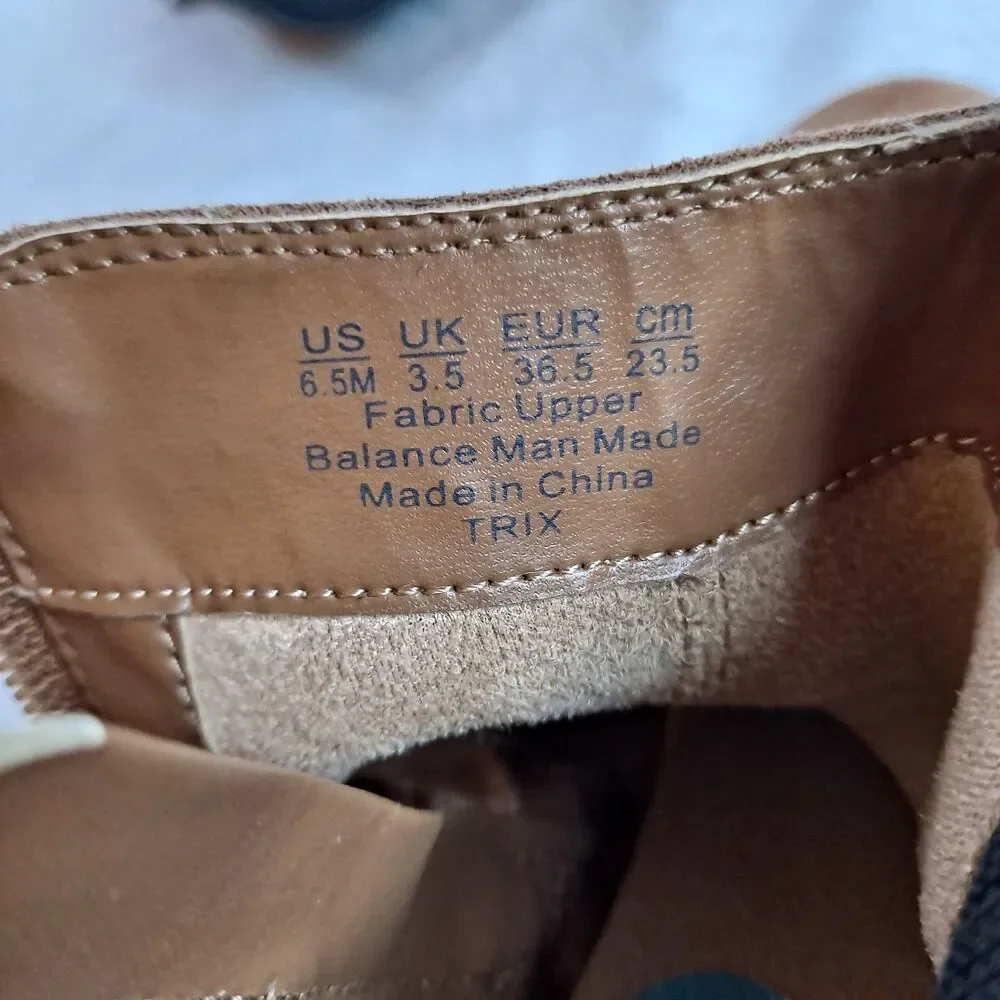 Dr. Scholl's Tan Suede Ankle Booties with Black Knit Panel